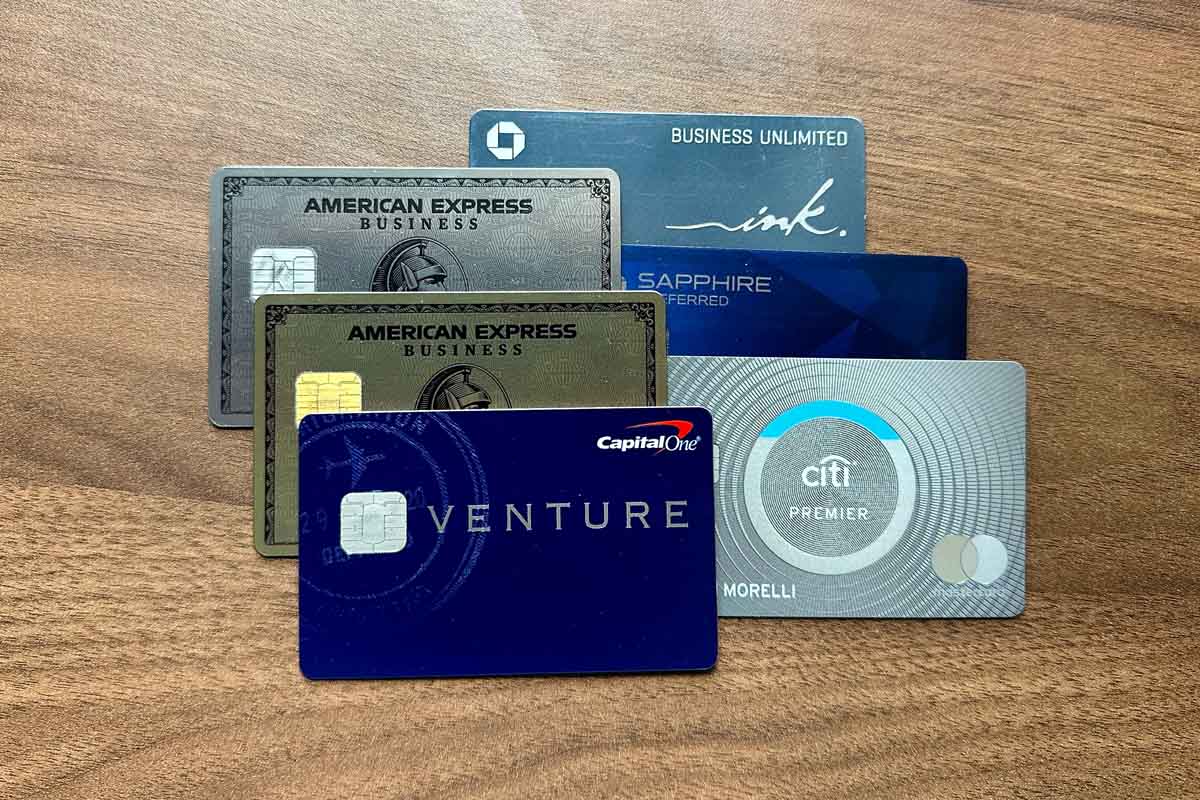 amex chase capital one citi credit cards laid out